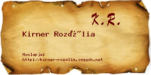 Kirner Rozália névjegykártya
