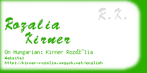 rozalia kirner business card